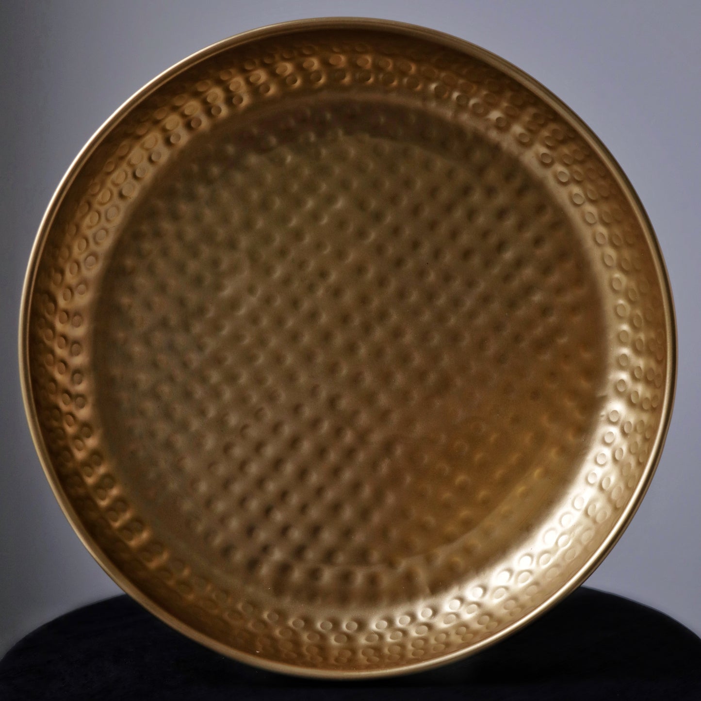 Gilded Hammered Beaded Charger