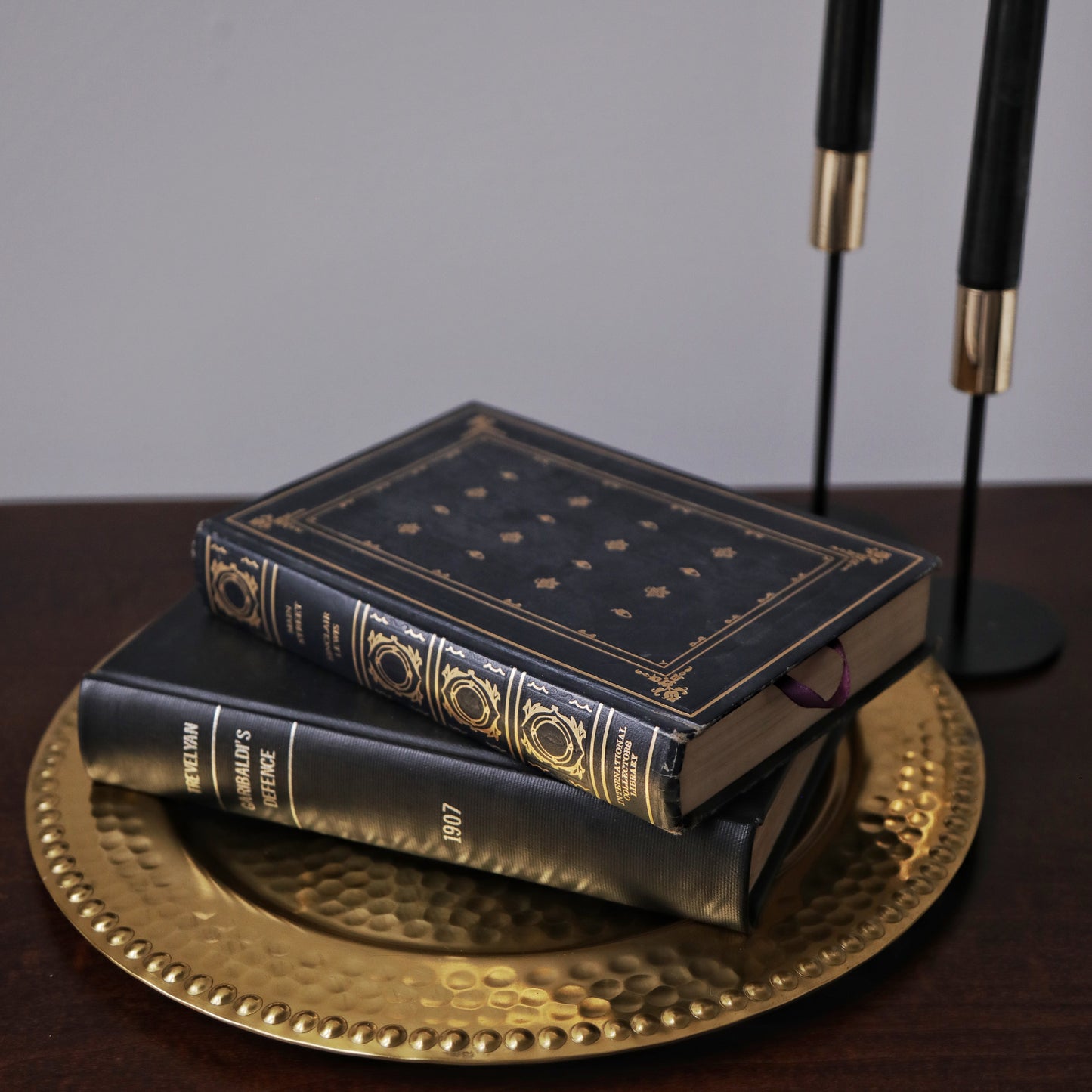 Gilded Hammered Beaded Charger