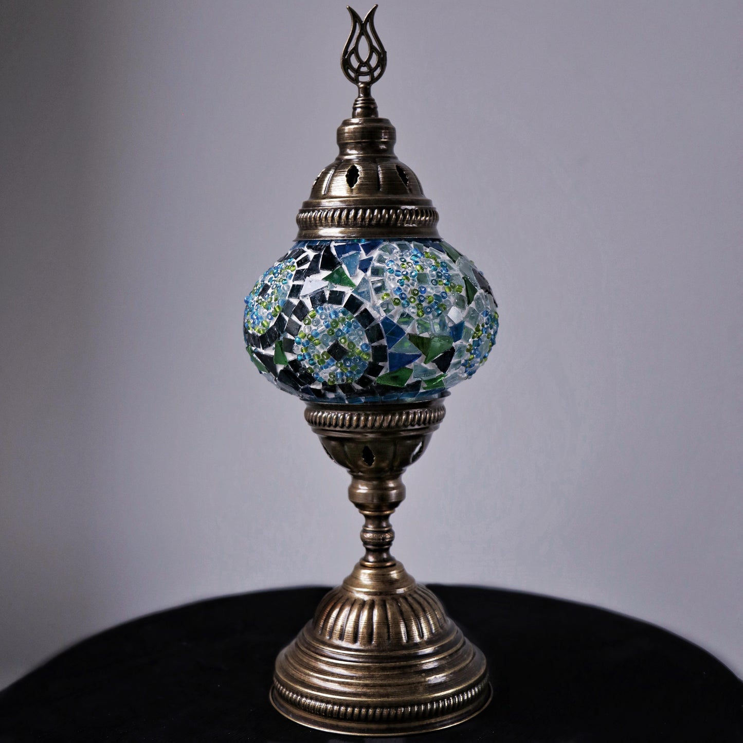 Turkish Lamp Mosaic Bedside Lamp - Turquoise