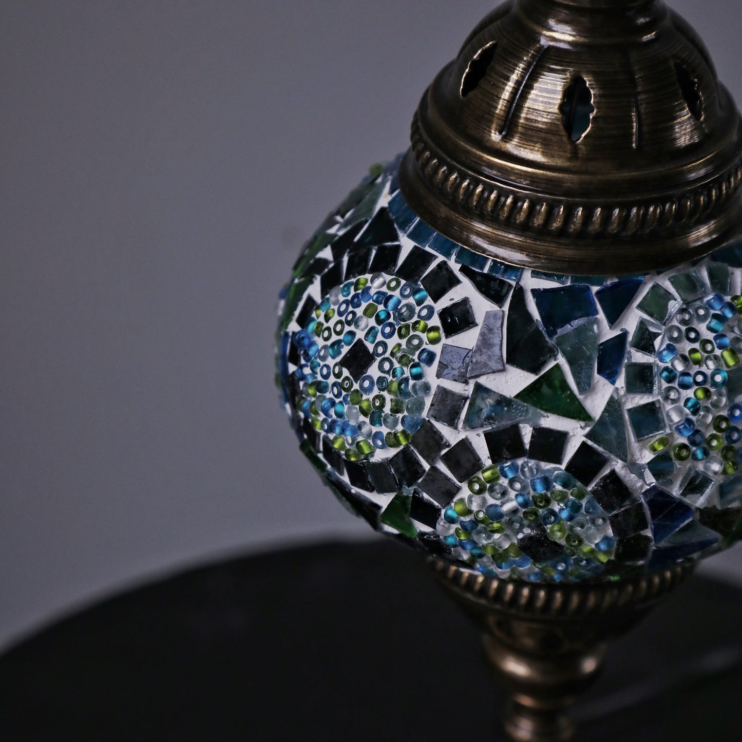 Turkish Lamp Mosaic Bedside Lamp - Turquoise