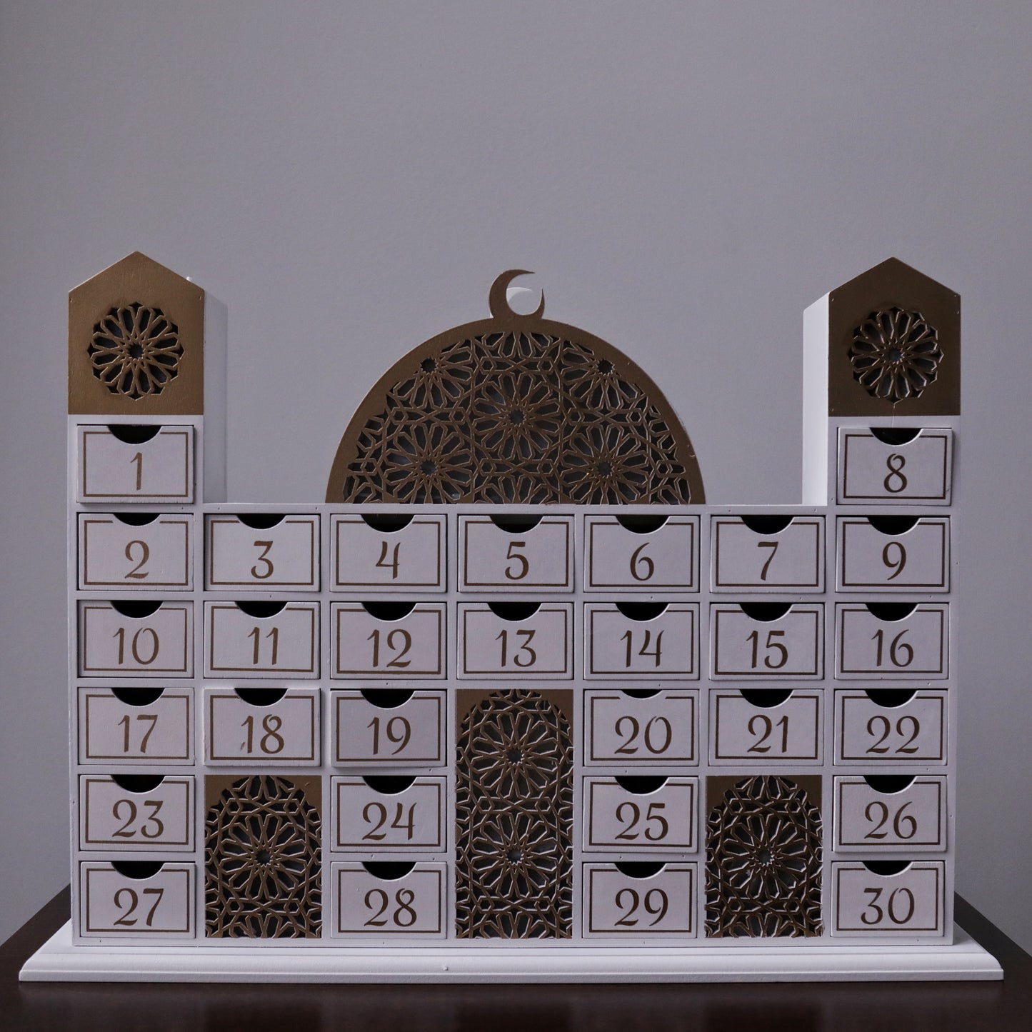 Ramadan Wooden Countdown Calendar - Mosque