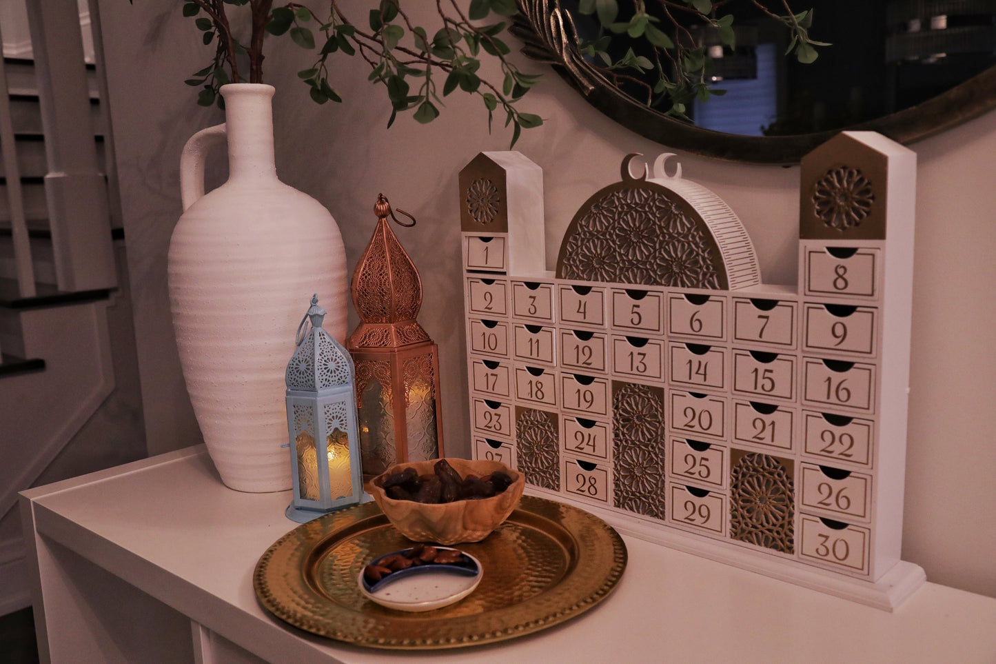 Ramadan Wooden Countdown Calendar - Mosque