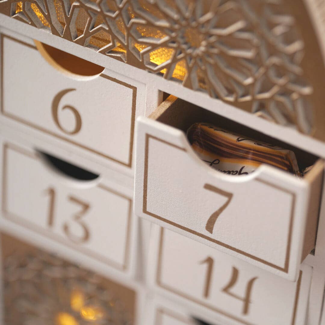 Ramadan Wooden Countdown Calendar - Mosque