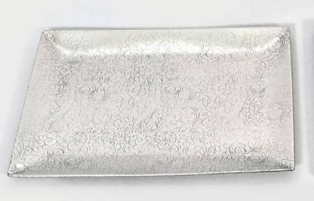 Shiny Steel Tray - Elegant Serverware for Weddings