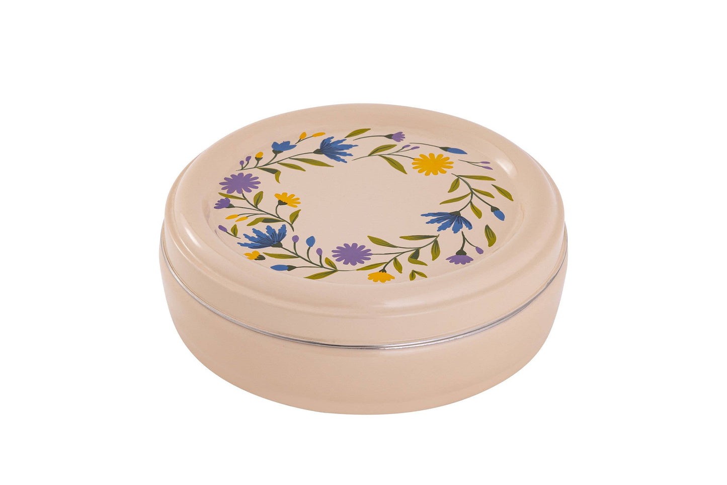 Floral Steel Spice Box