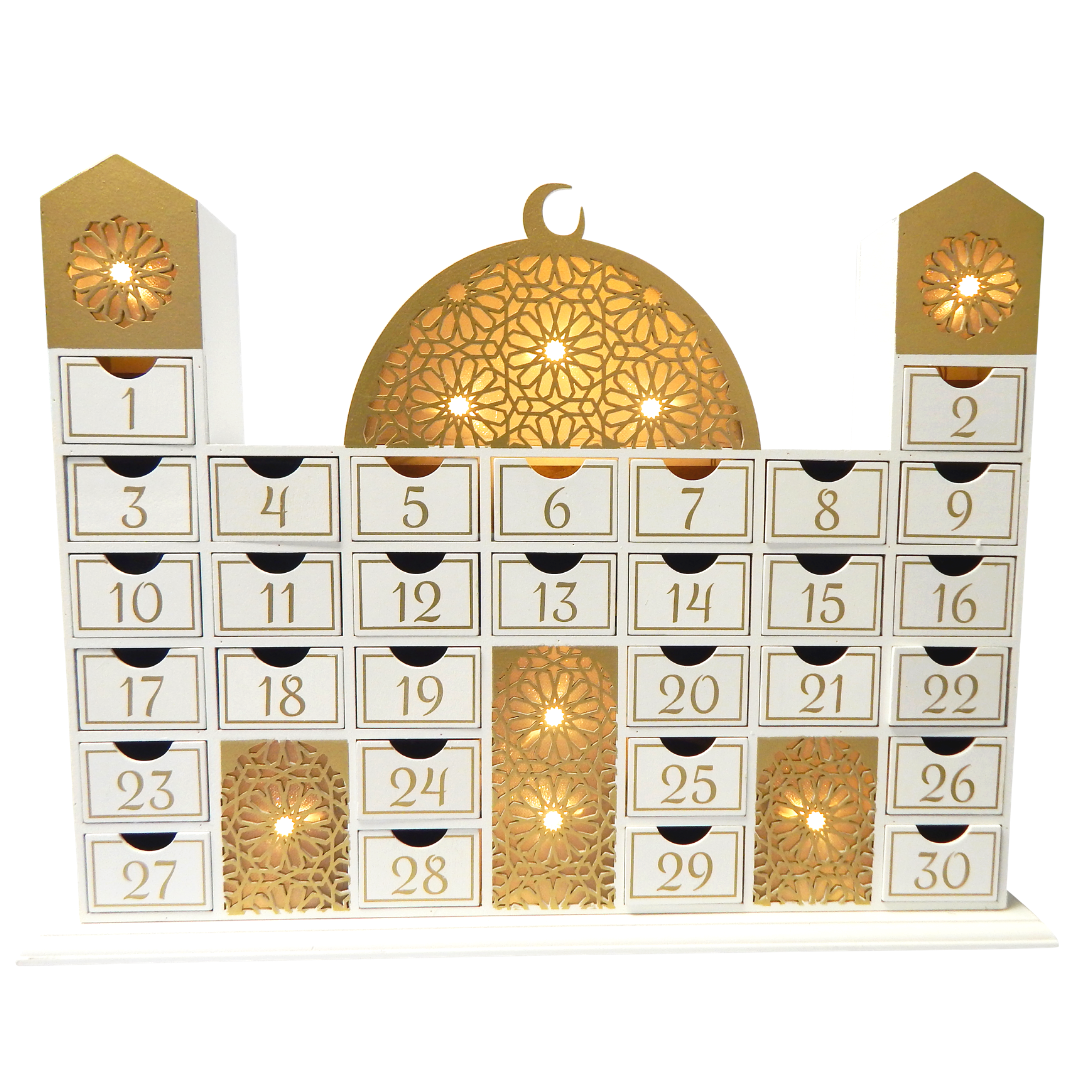Ramadan Wooden Countdown Calendar - Mosque